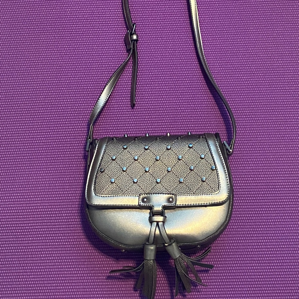 Gunmetal Purse with Tassel